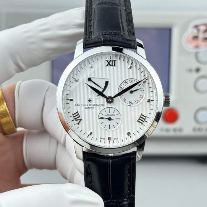 Vacheron Constantin Patrimony Power Reserve 1:1 Grade Watch – Silver Body | White Dial
