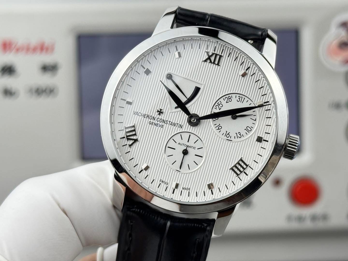 Vacheron Constantin Patrimony Power Reserve 1:1 Grade Watch – Silver Body | White Dial - Image 5