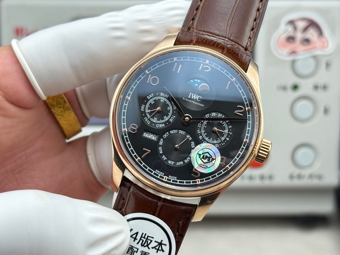IWC Portugieser Perpetual Calendar 1:1 Grade Watch – Rose Gold Tone | Blue Dial - Image 3