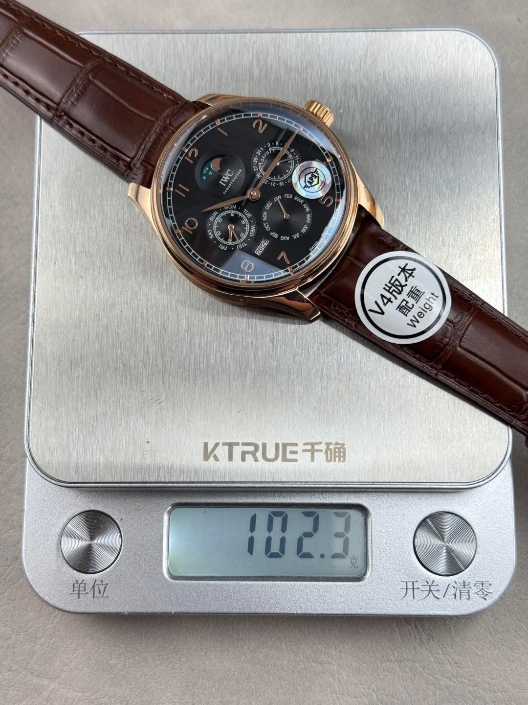 IWC Portugieser Perpetual Calendar 1:1 Grade Watch – Rose Gold Tone | Blue Dial - Image 5