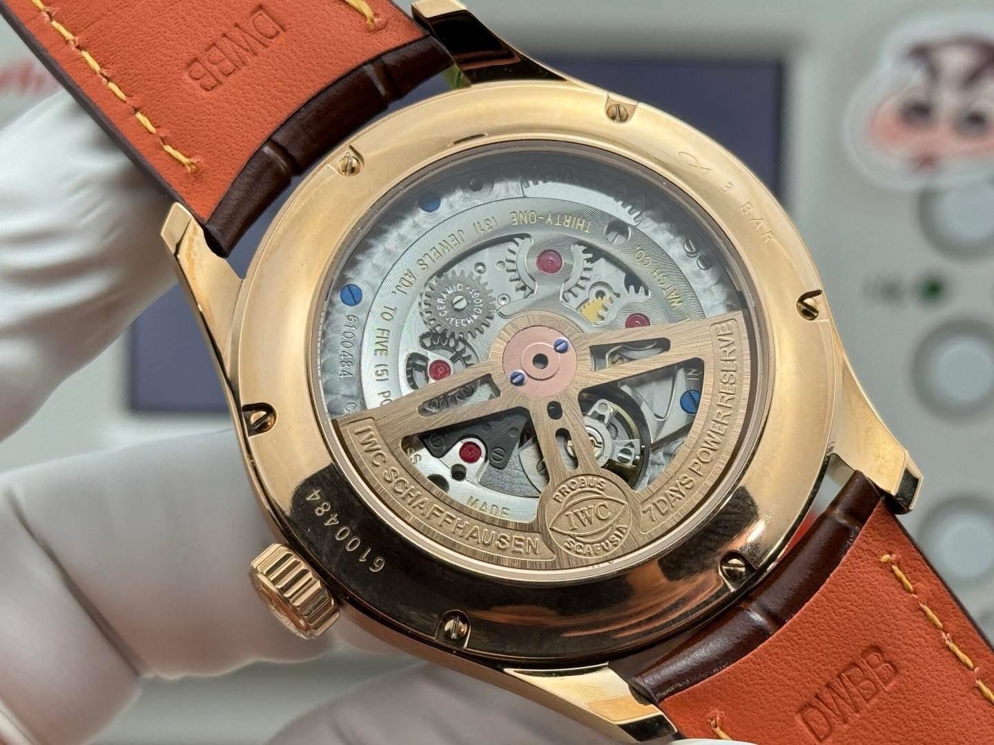 IWC Portugieser Perpetual Calendar 1:1 Grade Watch – Rose Gold Tone | Blue Dial - Image 8