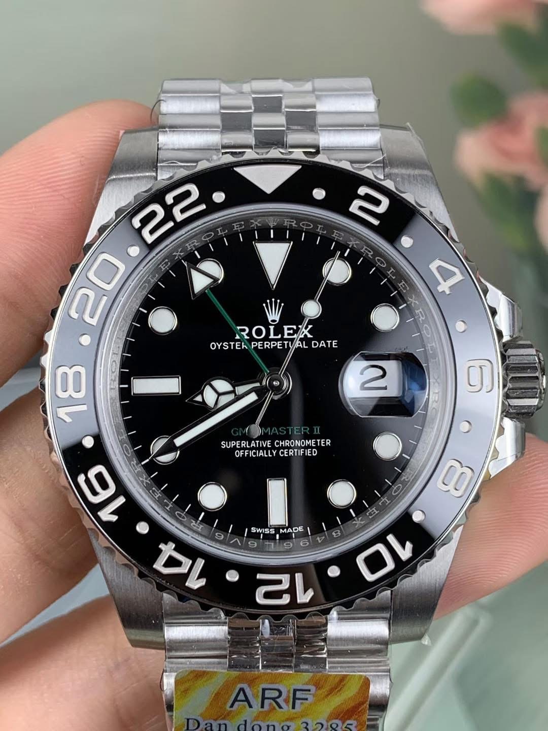 Rolex GMT-Master II 1:1 Grade Watch – Black Dial | Jubilee Bracelet - Image 5