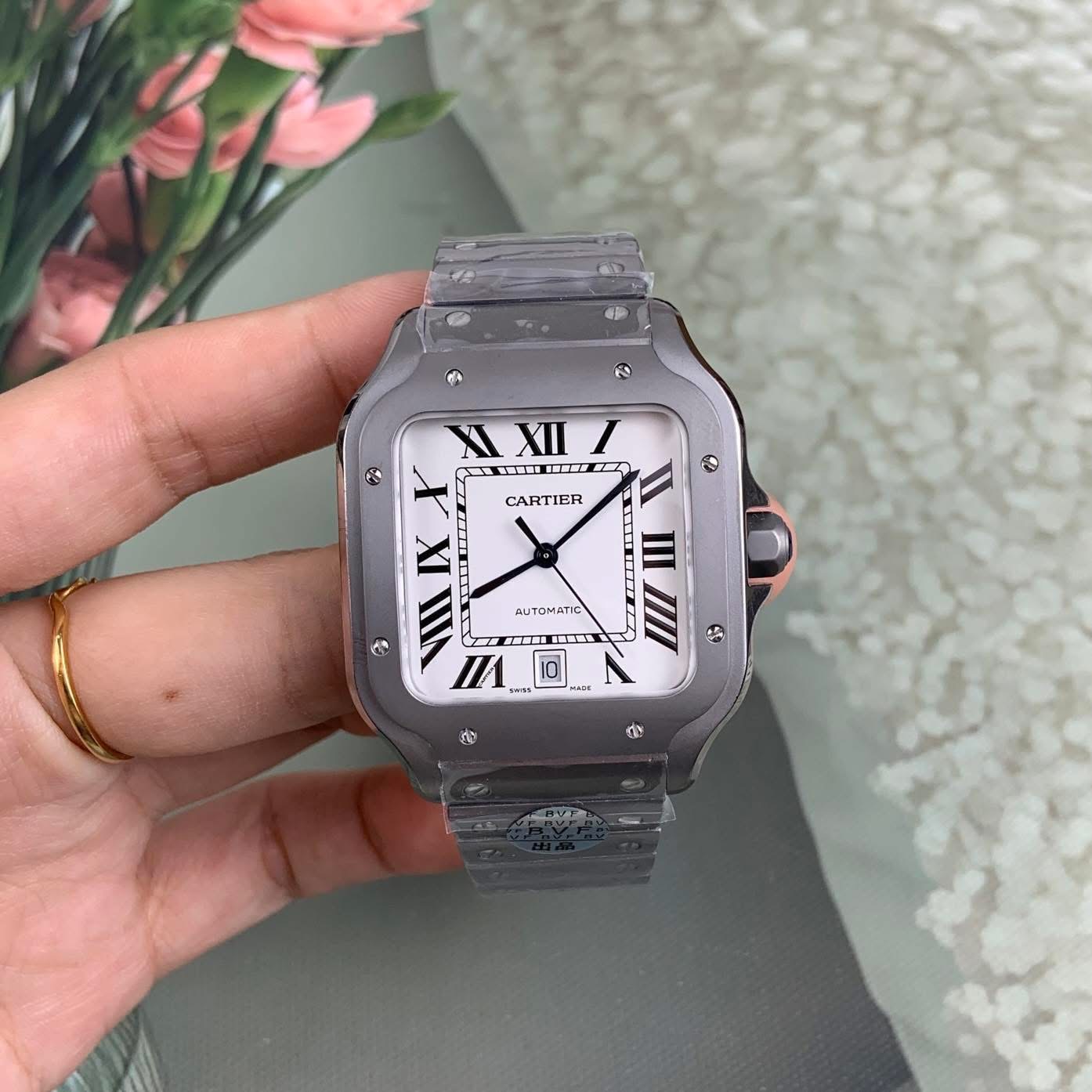 Cartier Santos de Cartier – 1:1 Grade Watch | Titanium Body | Silver/White Dial - Image 2