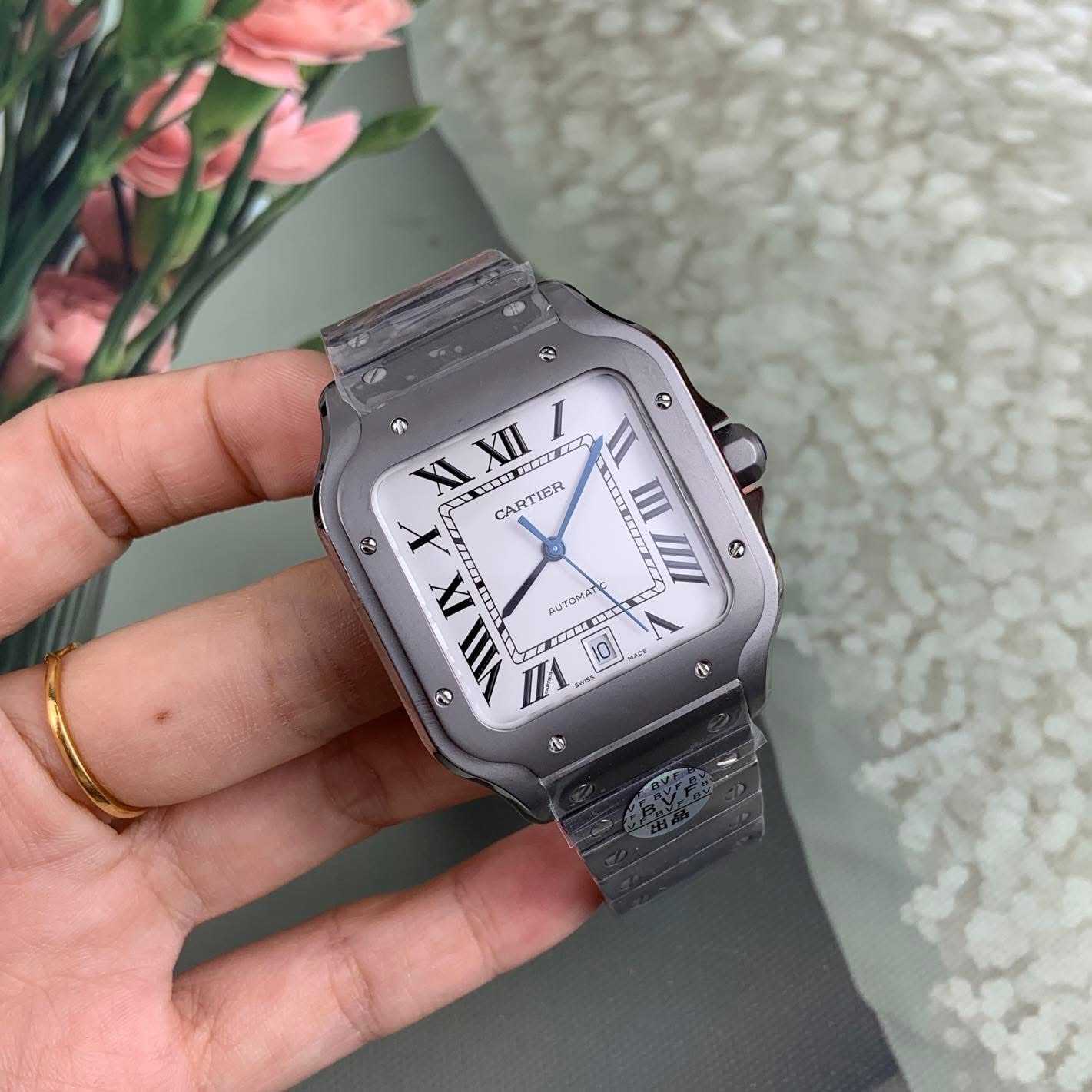Cartier Santos de Cartier – 1:1 Grade Watch | Titanium Body | Silver/White Dial - Image 8