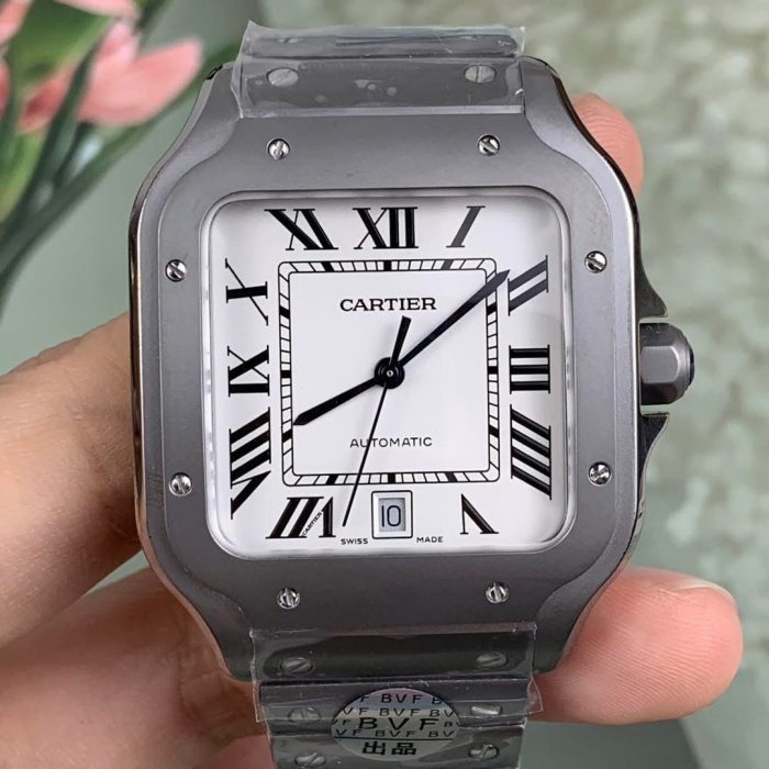 Cartier Santos de Cartier – 1:1 Grade Watch | Titanium Body | Silver/White Dial