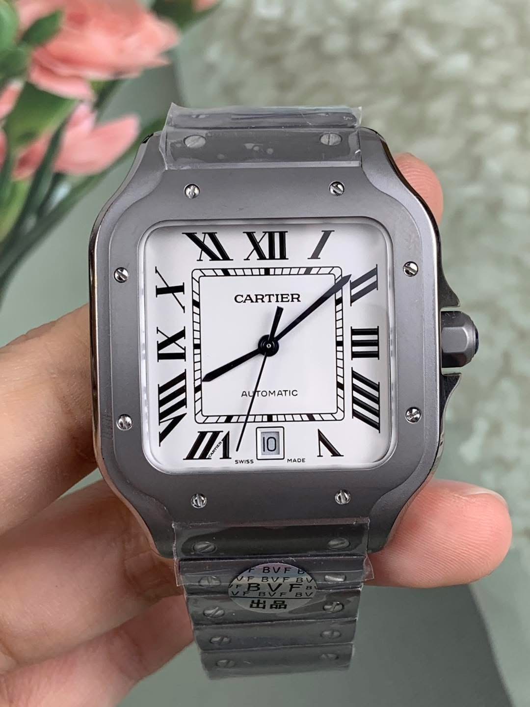 Cartier Santos de Cartier – 1:1 Grade Watch | Titanium Body | Silver/White Dial