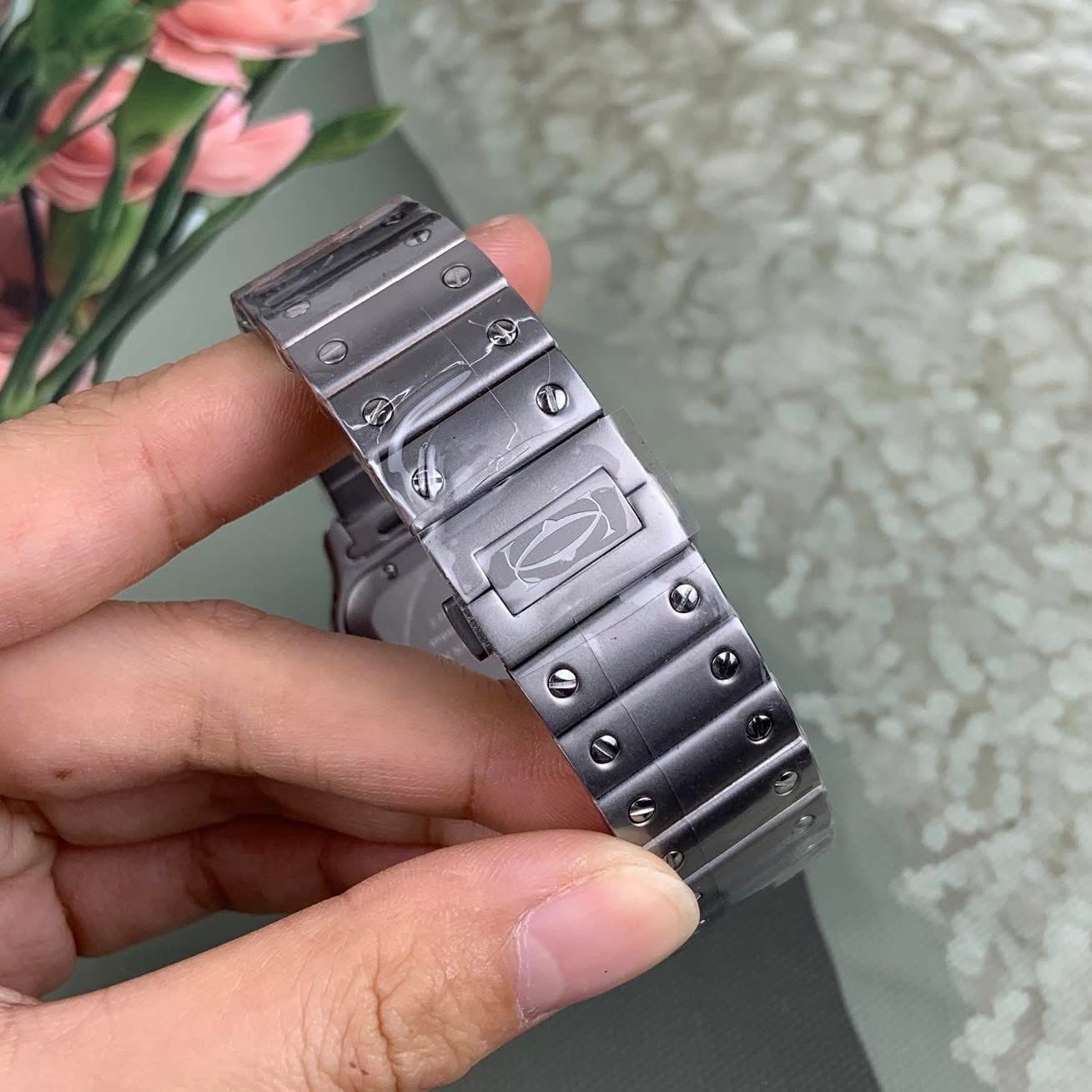 Cartier Santos de Cartier – 1:1 Grade Watch | Titanium Body | Silver/White Dial - Image 7
