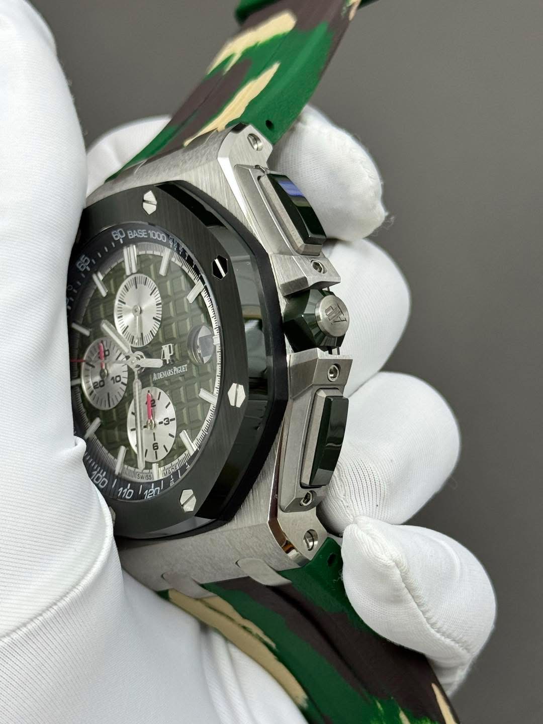 Audemars Piguet Royal Oak Offshore Chronograph – 1:1 Grade Watch | Khaki Green Dial - Image 4