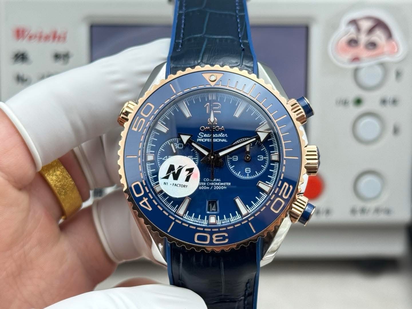 Omega Seamaster Planet Ocean 600M Master Chronometer Chronograph – 1:1 Grade Watch | Blue Ceramic Dial