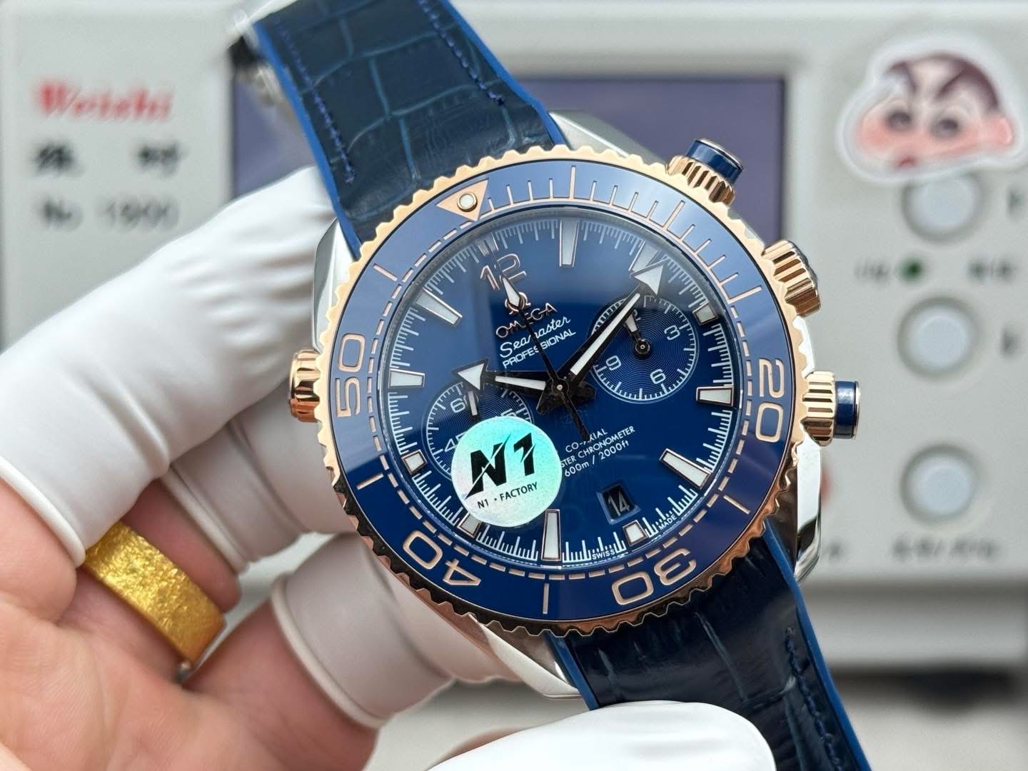 Omega Seamaster Planet Ocean 600M Master Chronometer Chronograph – 1:1 Grade Watch | Blue Ceramic Dial - Image 8