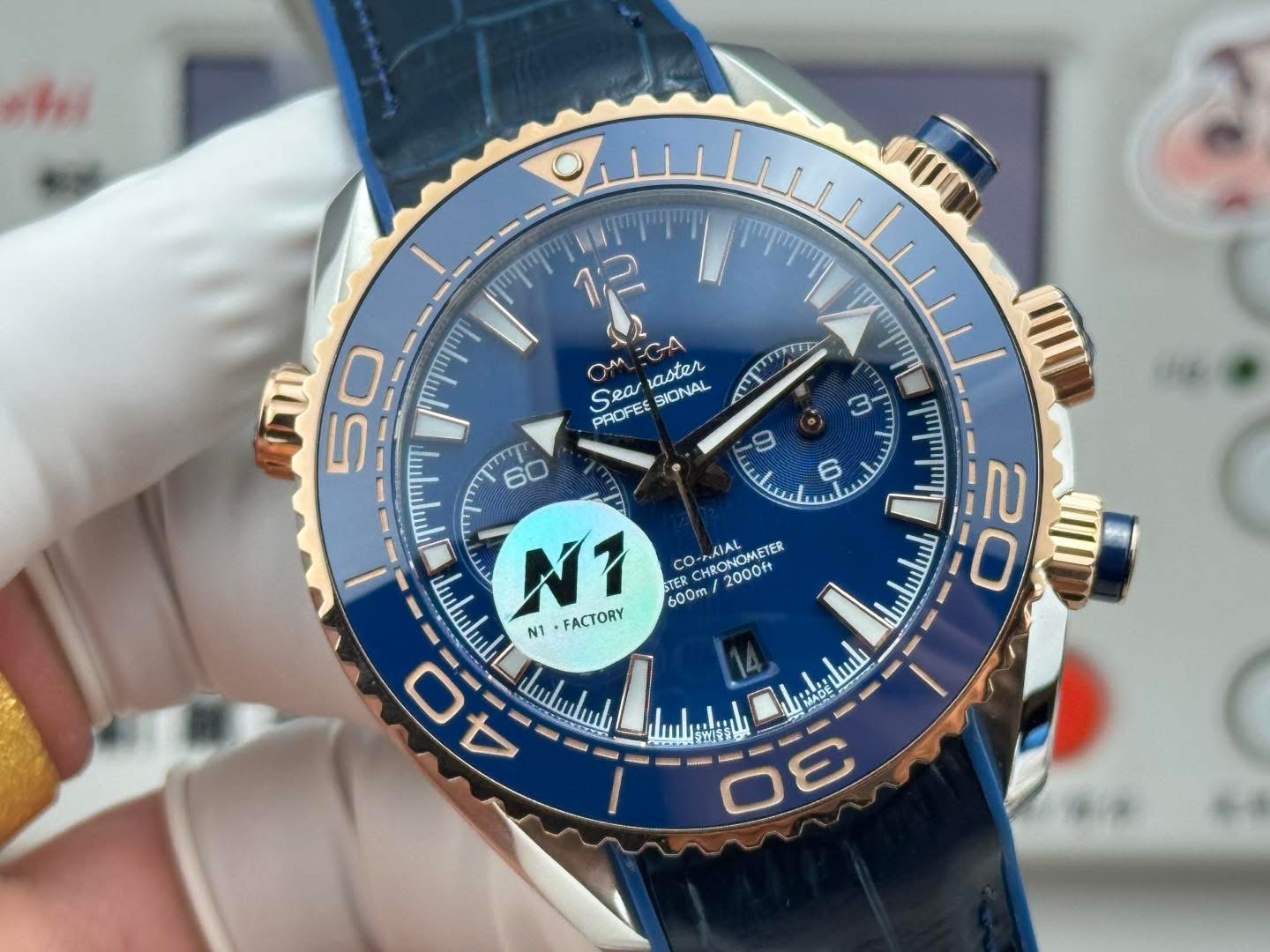 Omega Seamaster Planet Ocean 600M Master Chronometer Chronograph – 1:1 Grade Watch | Blue Ceramic Dial - Image 7
