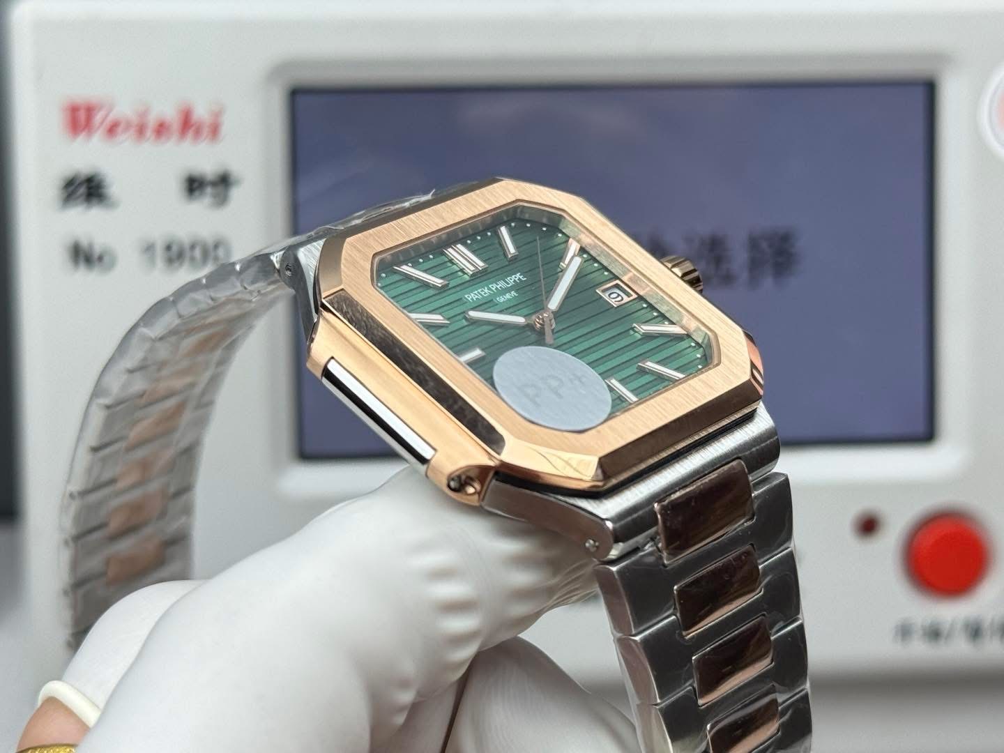 Patek Philippe Cubitus 5821/1AR-001 – 1:1 Grade Watch | Rose Gold & Steel | Green Dial - Image 3