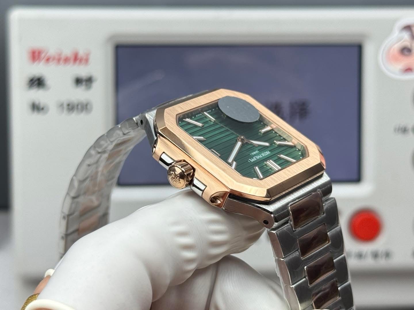 Patek Philippe Cubitus 5821/1AR-001 – 1:1 Grade Watch | Rose Gold & Steel | Green Dial - Image 4