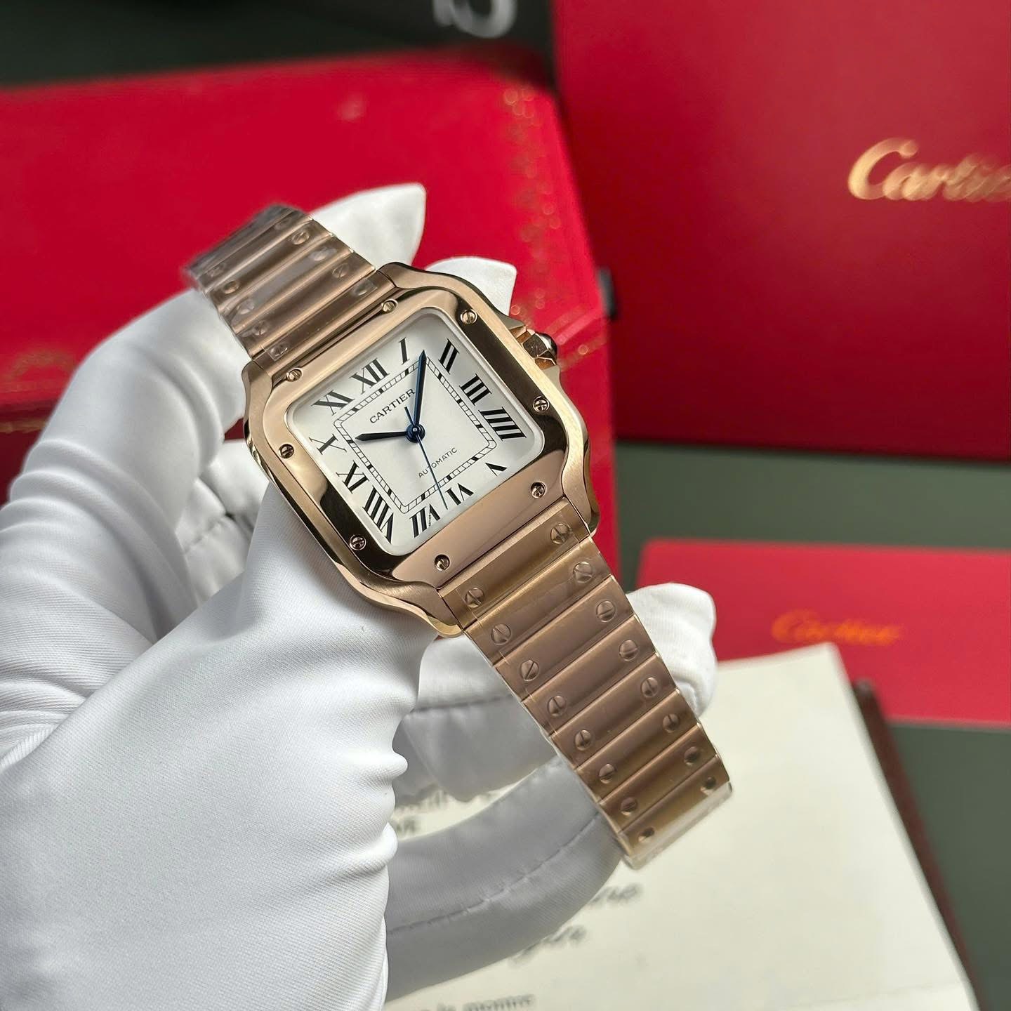 Cartier Santos de Cartier Large – 1:1 Grade Watch | Rose Gold | Model WGSA0018 - Image 5
