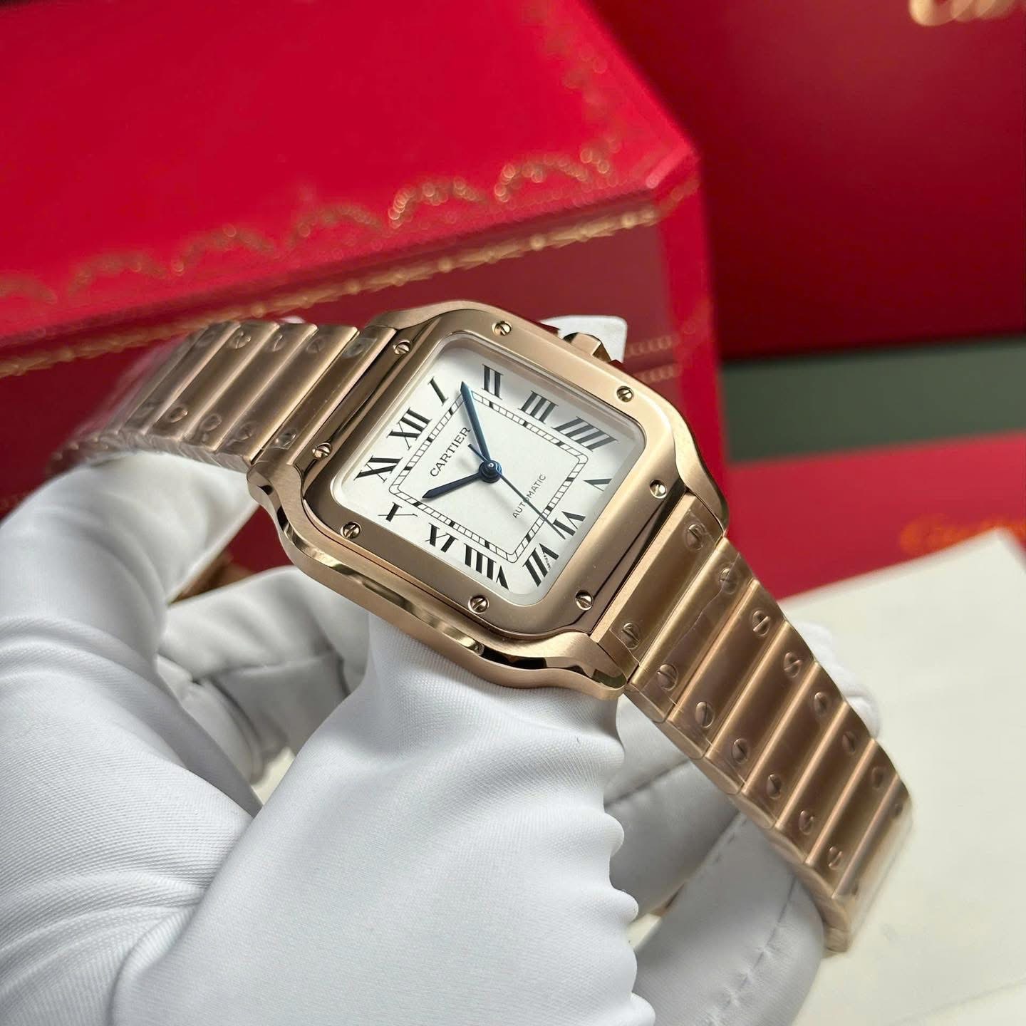 Cartier Santos de Cartier Large – 1:1 Grade Watch | Rose Gold | Model WGSA0018 - Image 6