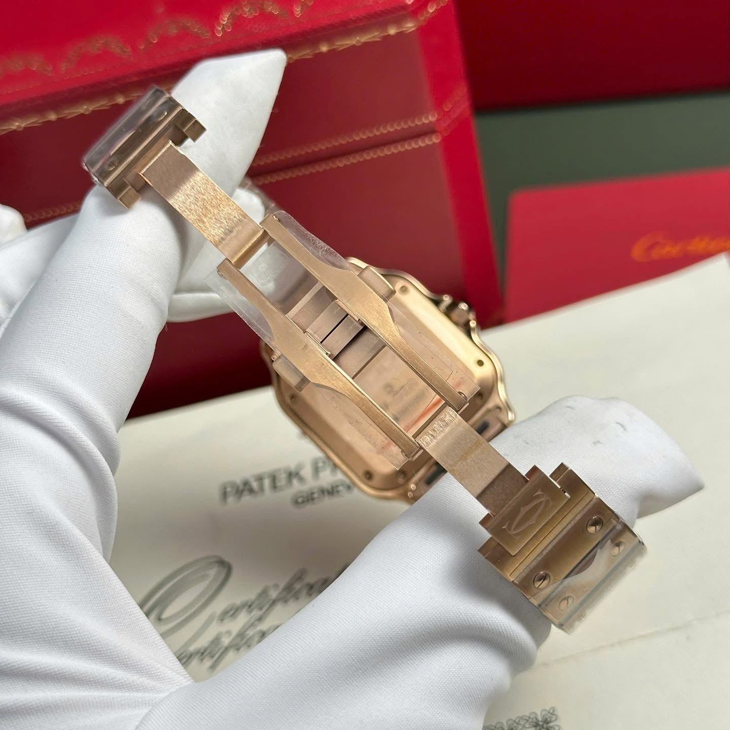 Cartier Santos de Cartier Large – 1:1 Grade Watch | Rose Gold | Model WGSA0018 - Image 11