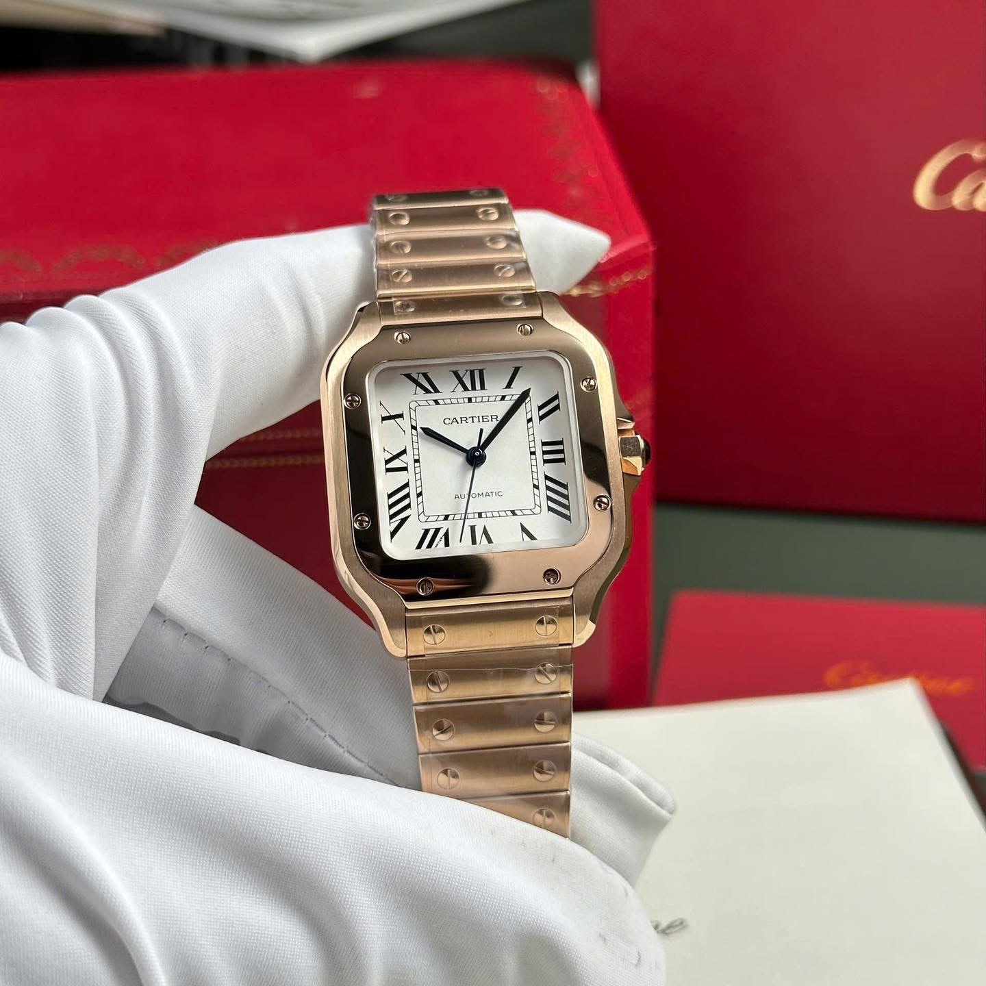 Cartier Santos de Cartier Large – 1:1 Grade Watch | Rose Gold | Model WGSA0018