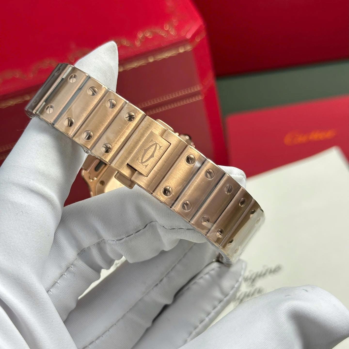 Cartier Santos de Cartier Large – 1:1 Grade Watch | Rose Gold | Model WGSA0018 - Image 12