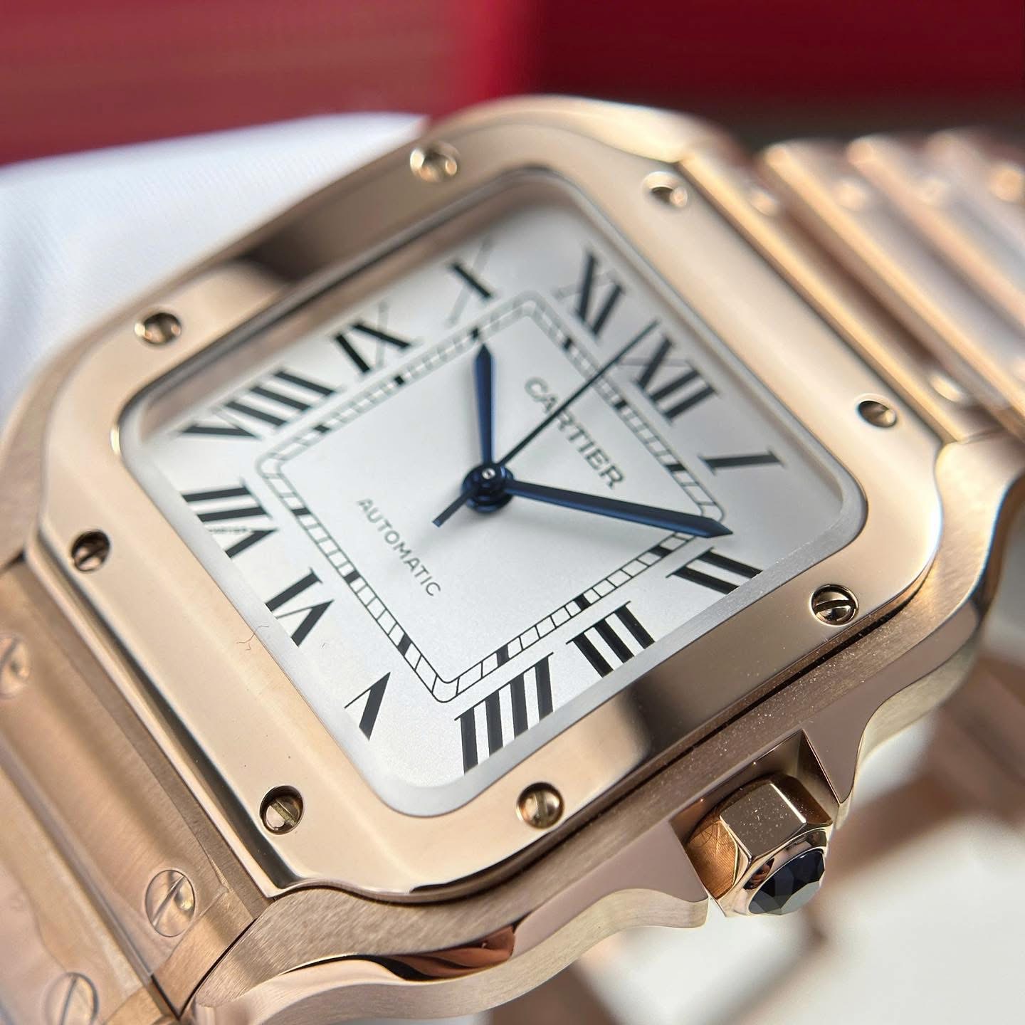 Cartier Santos de Cartier Large – 1:1 Grade Watch | Rose Gold | Model WGSA0018 - Image 3