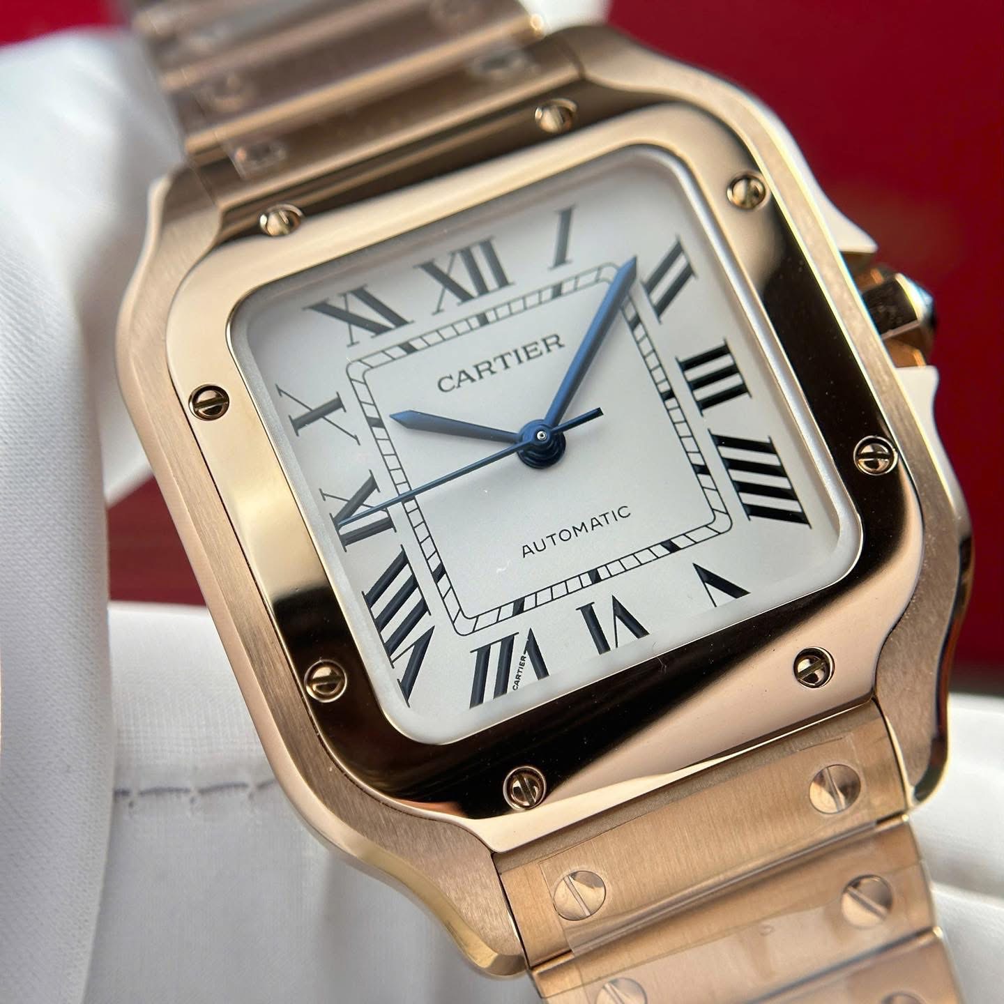 Cartier Santos de Cartier Large – 1:1 Grade Watch | Rose Gold | Model WGSA0018 - Image 2