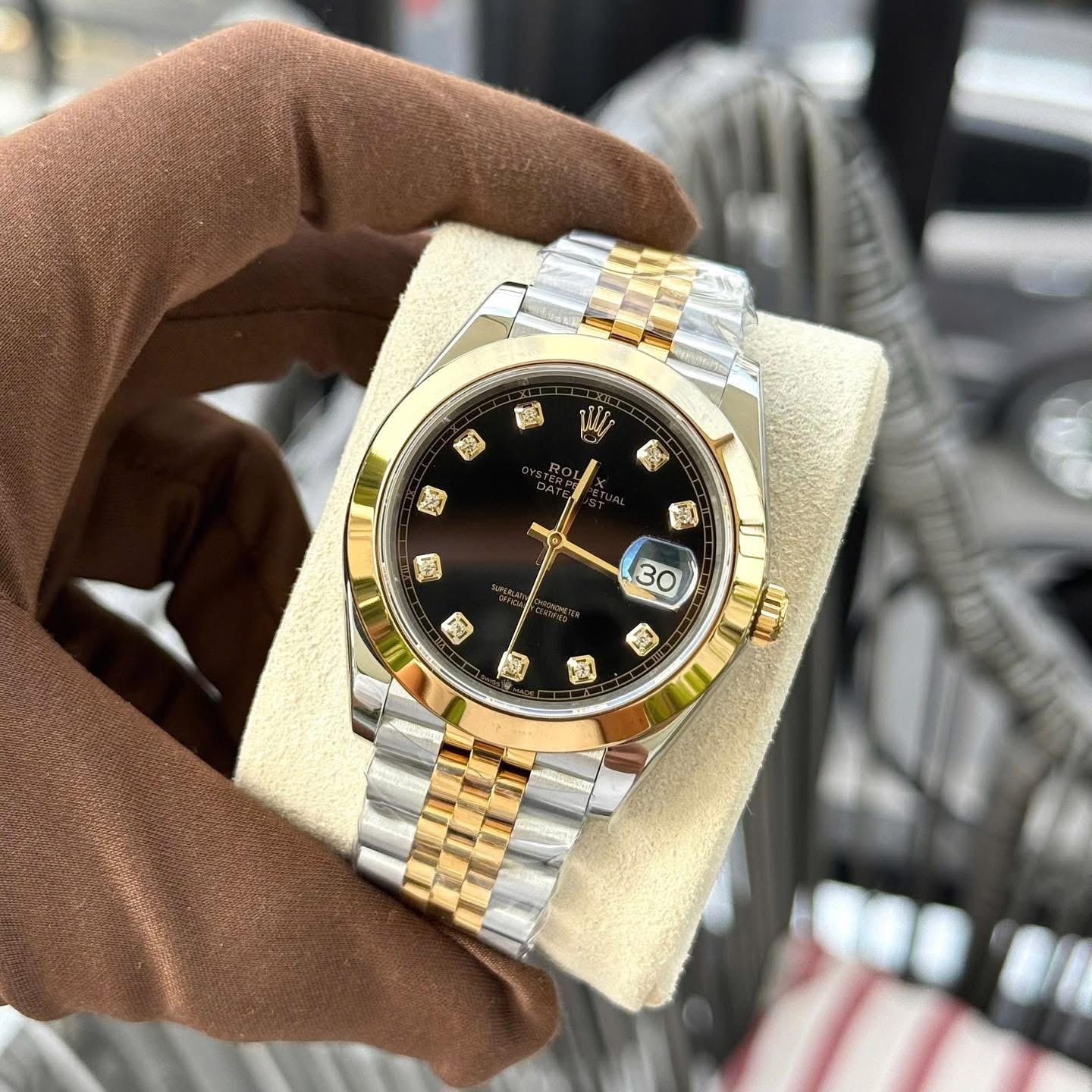 Rolex Datejust 126303 – 1:1 Grade Watch | Black Dial | Two-Tone Jubilee - Image 2