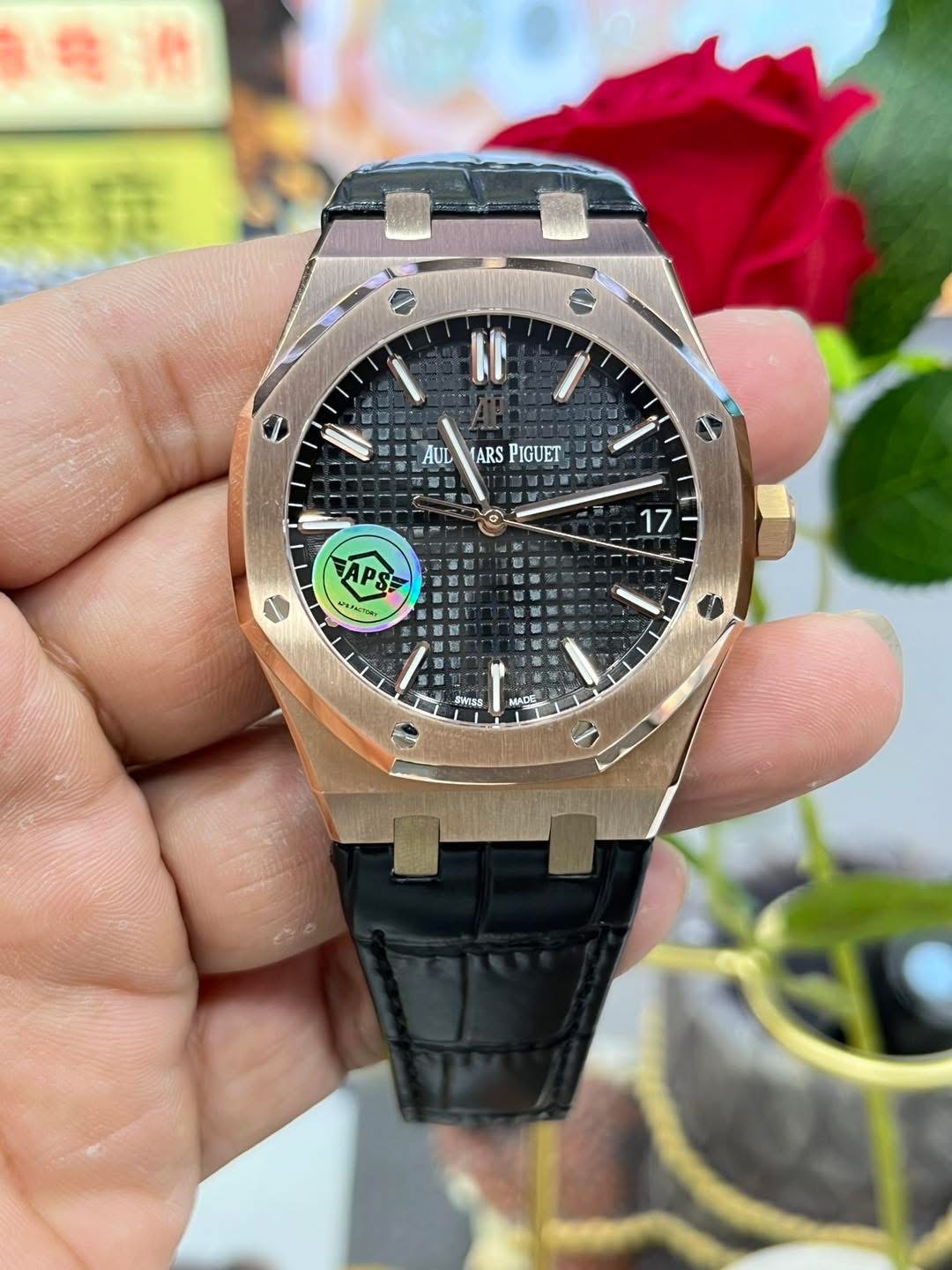 Audemars Piguet Royal Oak 15500OR – 1:1 Grade Watch | Rose Gold | Black Dial