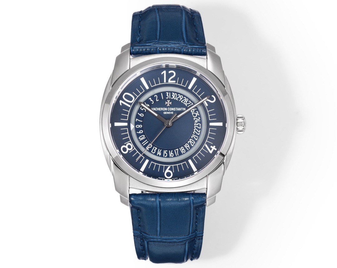 Vacheron Constantin Quai de L’Ile Date 4500S – 1:1 Grade Watch | Blue Dial | Leather Strap