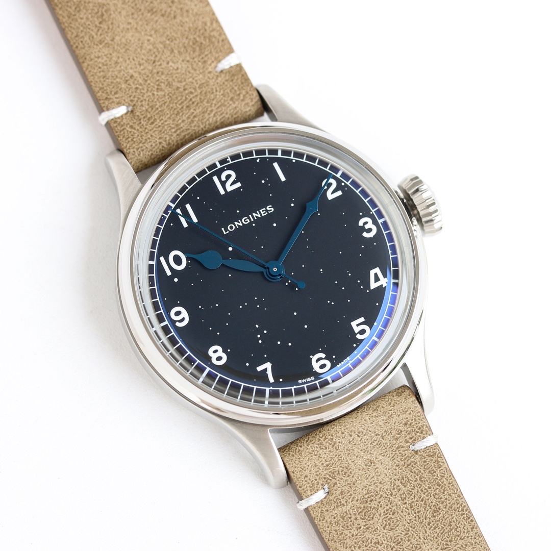 Longines Heritage Military Marine Nationale – 1:1 Grade Watch | Ivory Dial | Leather Strap