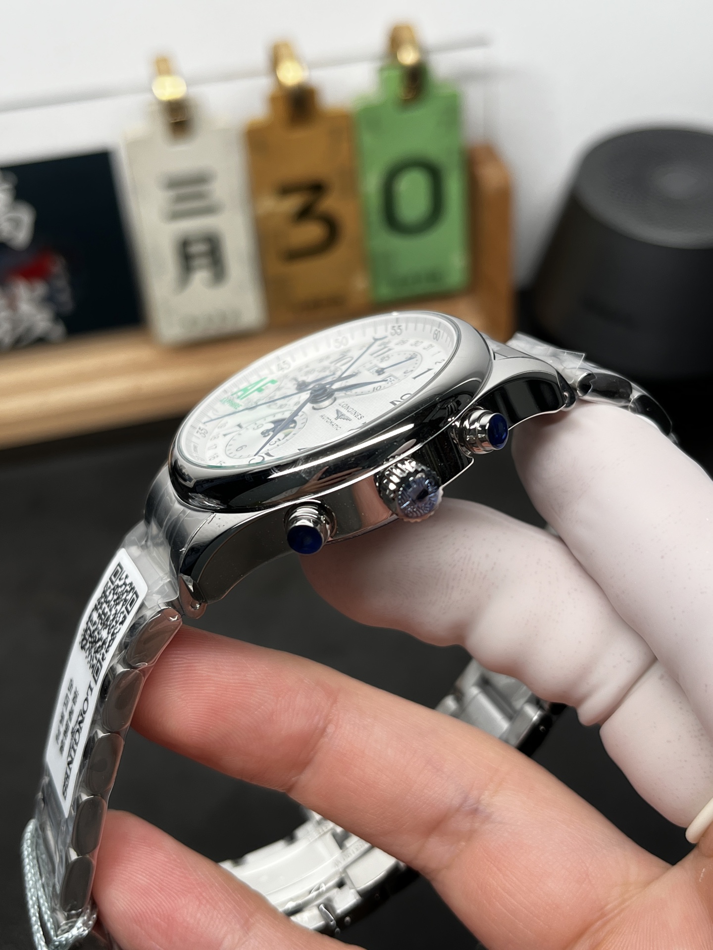 Longines Master Collection Chronograph Moonphase L2.673.4.78.6 – 1:1 Grade Watch | Stainless Steel Bracelet - Image 4