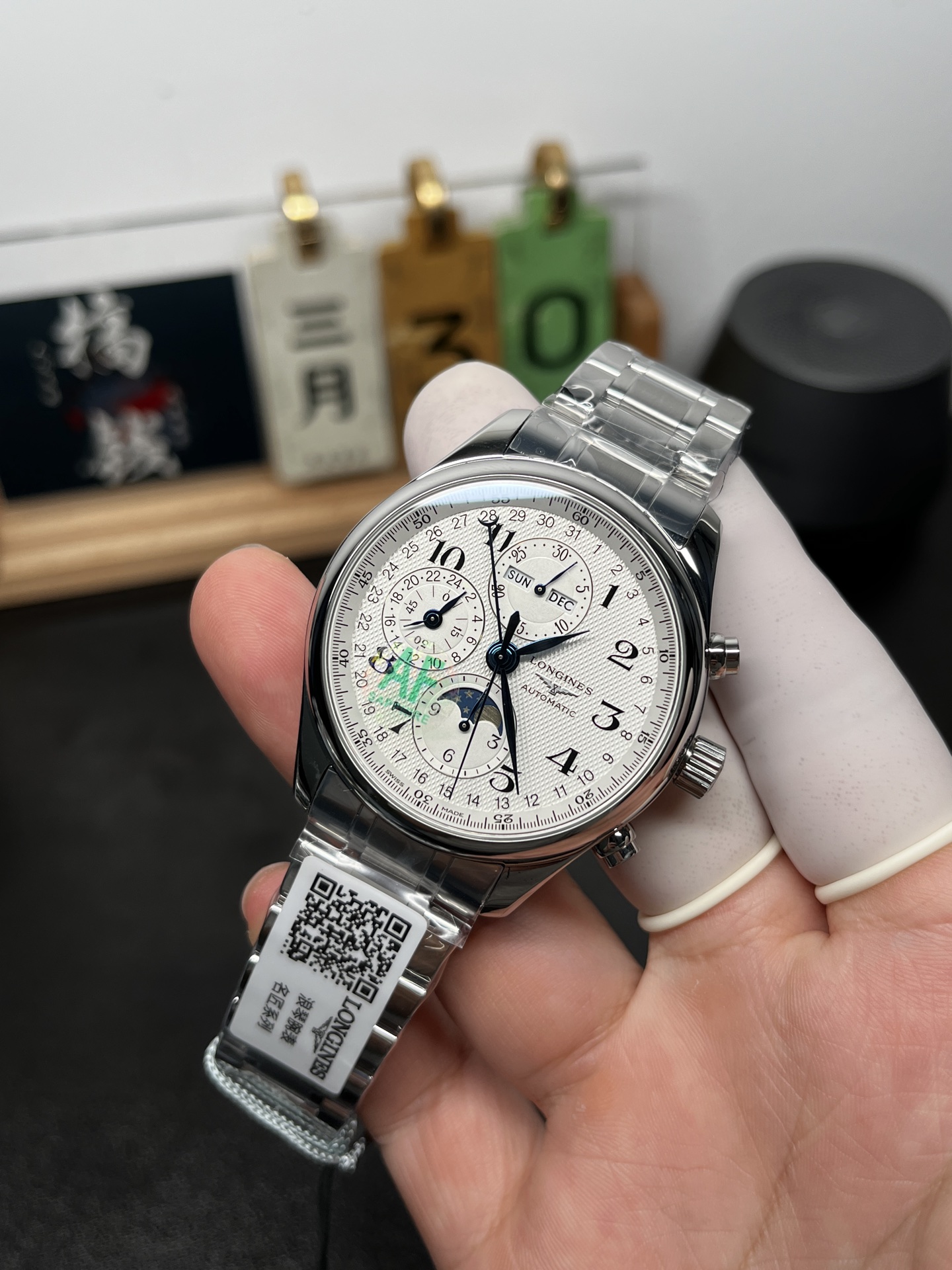 Longines Master Collection Chronograph Moonphase L2.673.4.78.6 – 1:1 Grade Watch | Stainless Steel Bracelet - Image 2