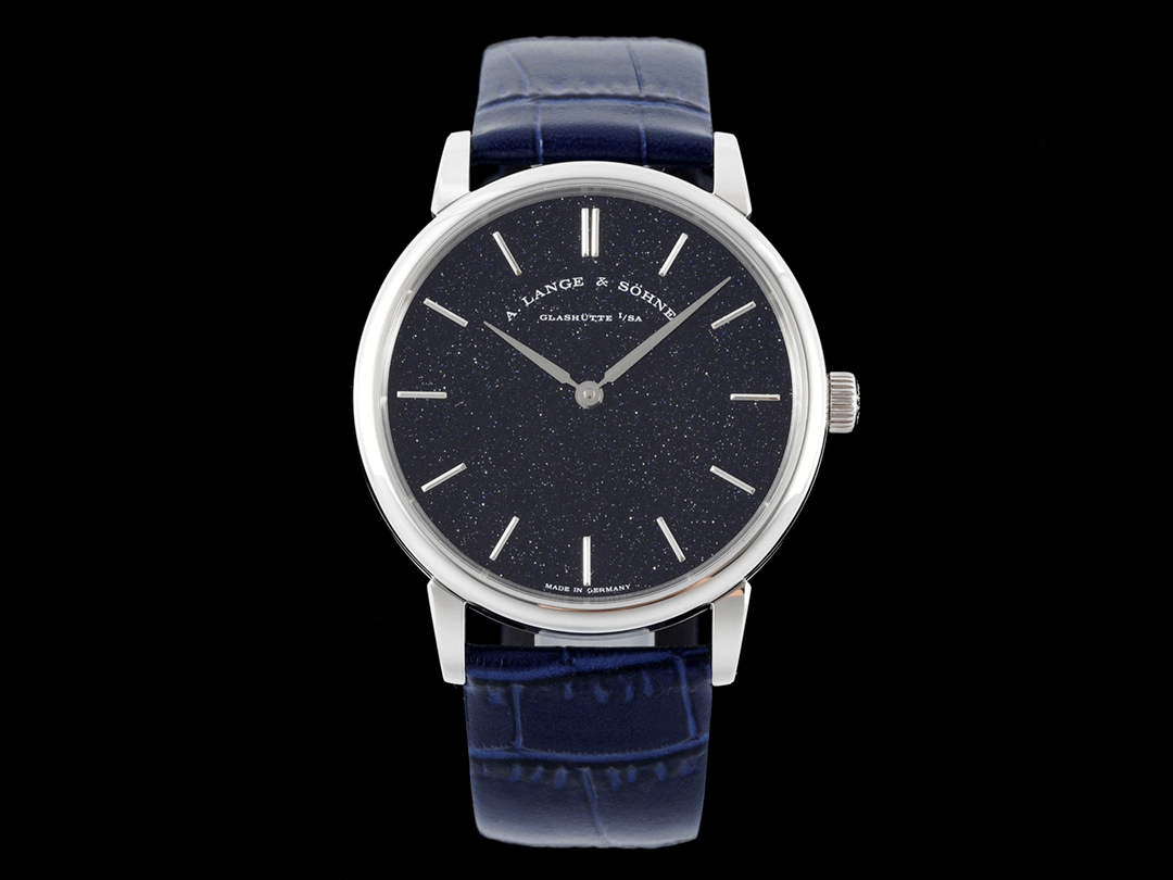 A. Lange & Söhne Saxonia Thin – 1:1 Grade Watch | Blue Aventurine Dial | Blue Leather Strap