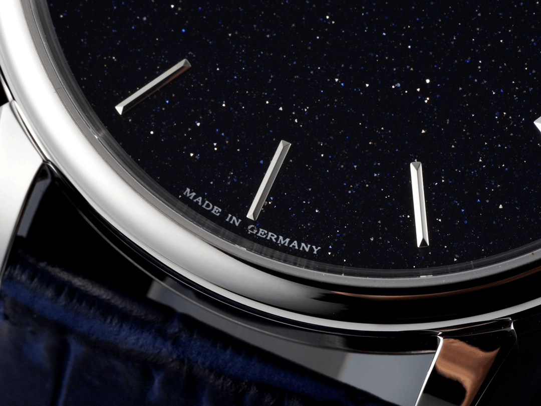 A. Lange & Söhne Saxonia Thin – 1:1 Grade Watch | Blue Aventurine Dial | Blue Leather Strap - Image 4