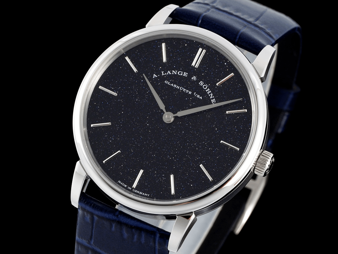 A. Lange & Söhne Saxonia Thin – 1:1 Grade Watch | Blue Aventurine Dial | Blue Leather Strap - Image 2