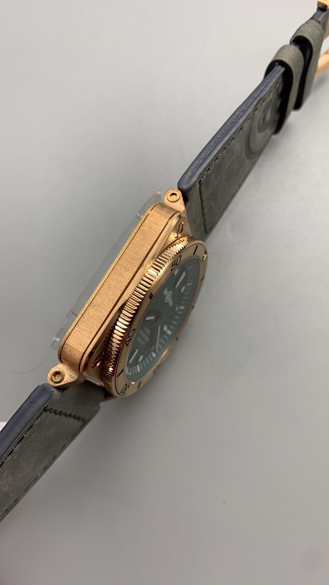 Bell & Ross BR 03-92 Diver Bronze – 1:1 Grade Watch | Green Dial | Leather Strap - Image 6