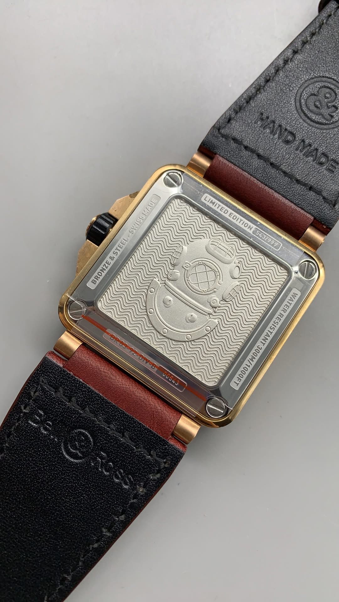 Bell & Ross BR 03-92 Diver Red Bronze – 1:1 Grade Watch | Red Dial | Leather Strap - Image 4