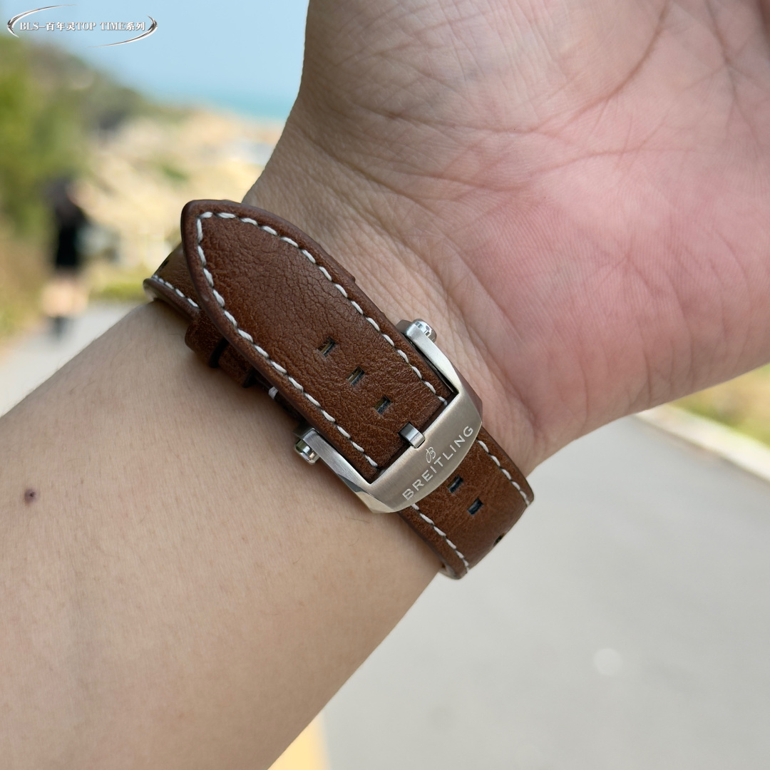 Breitling Top Time B01 Triumph – 1:1 Grade Watch | White Dial | Brown Leather Strap - Image 5