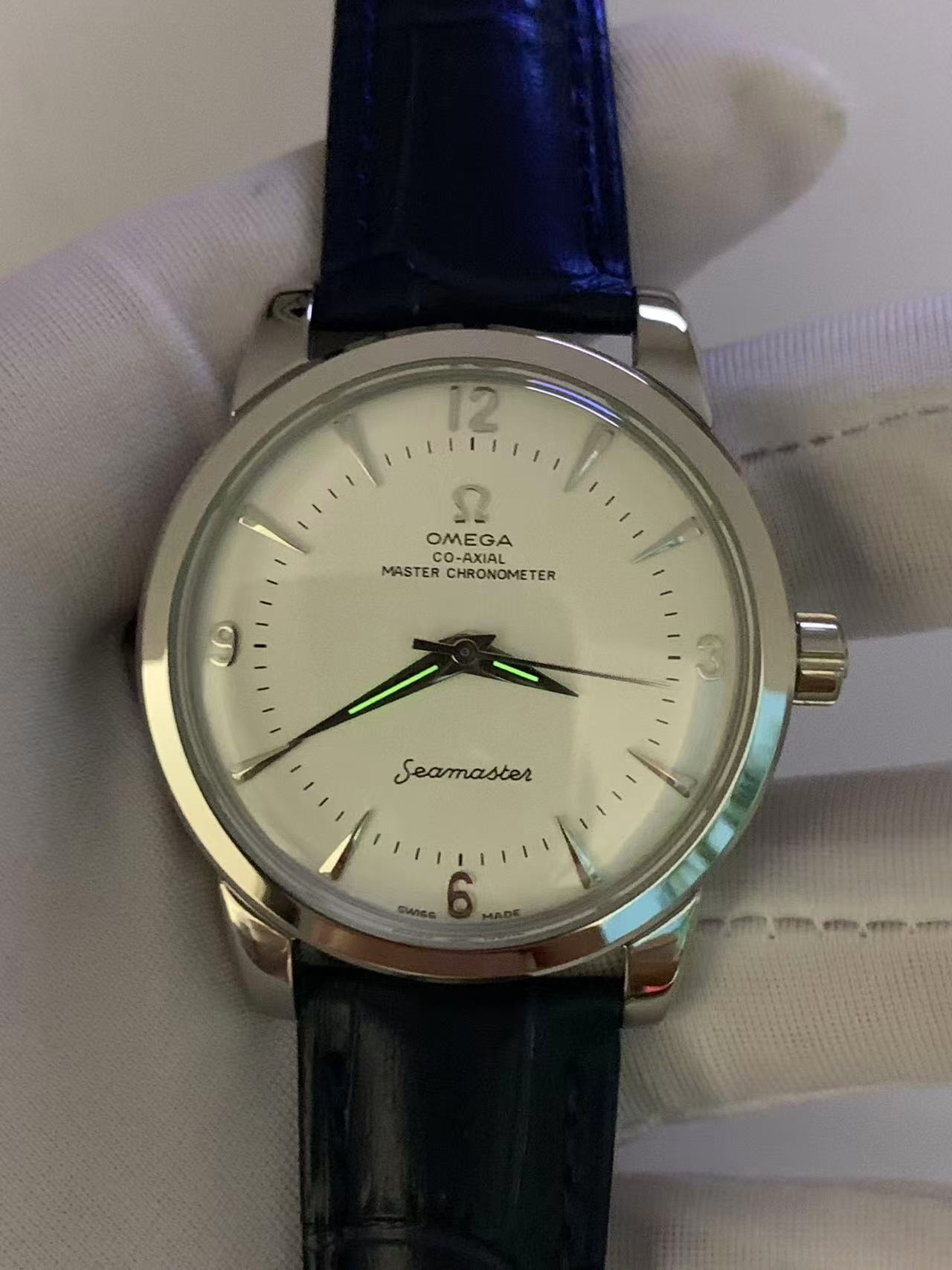 Omega Seamaster 1948 Limited Edition – 1:1 Grade Watch | Silver Dial | Leather Strap - Image 3