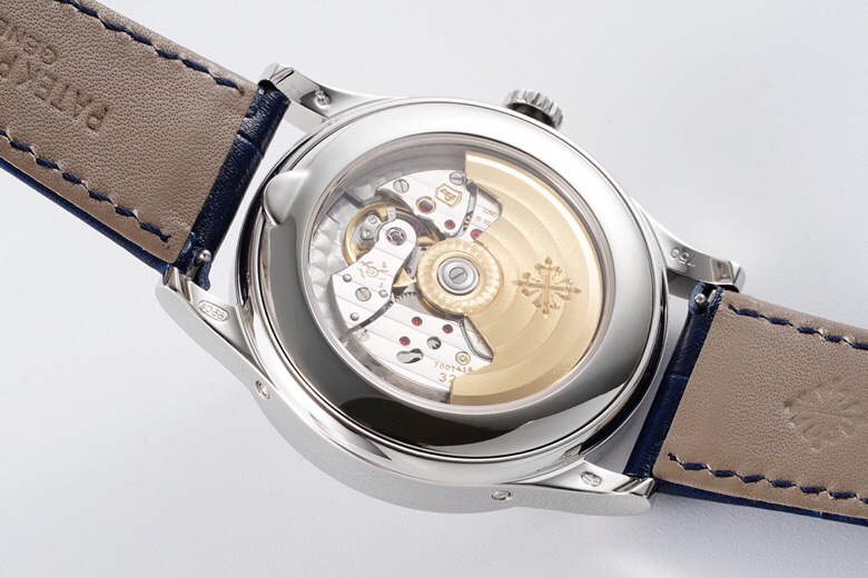 Patek Philippe Complications Annual Calendar 5396 – 1:1 Grade Watch | Silvered Dial | Blue Leather Strap - Image 4