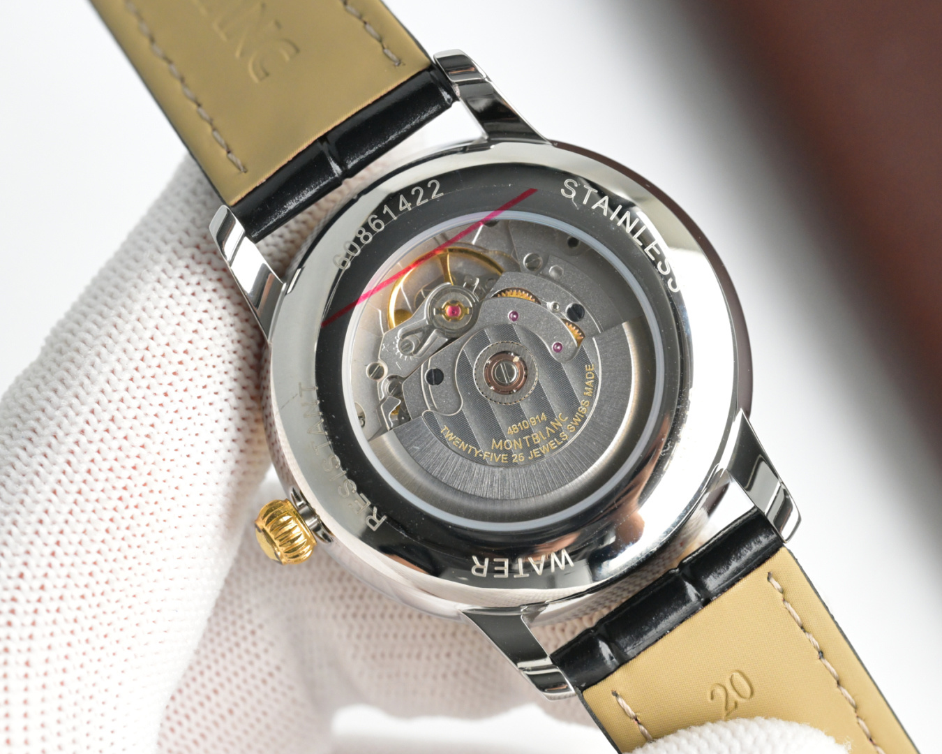 Montblanc Tradition Automatic – 1:1 Grade Watch | Green Dial | Black Leather Strap - Image 3