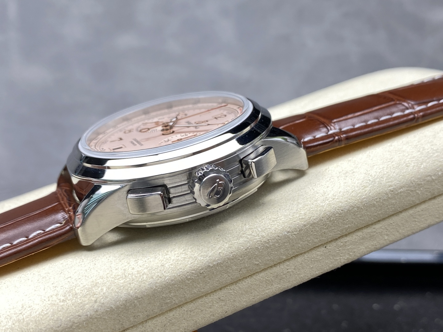 Breitling Premier B01 Chronograph 42 – 1:1 Grade Watch | Cream/Beige Dial | Brown Leather Strap - Image 7