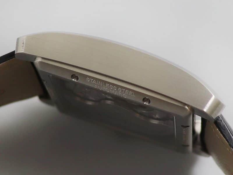 Cartier Tank MC Large – 1:1 Grade Watch | Silver Guilloché Dial | Black Leather Strap - Image 7