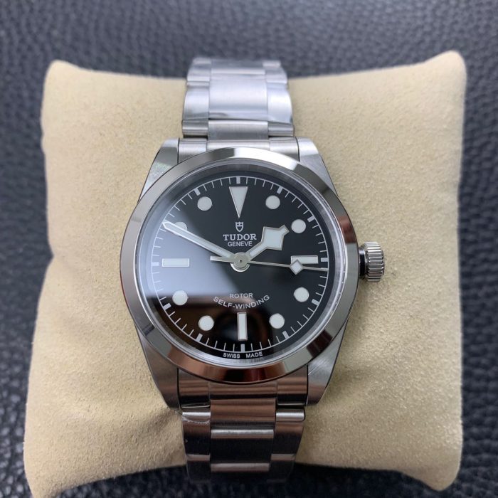 Tudor Heritage Black Bay “Smiley” 36mm – 1:1 Grade Watch | Black Dial | Steel Bracelet