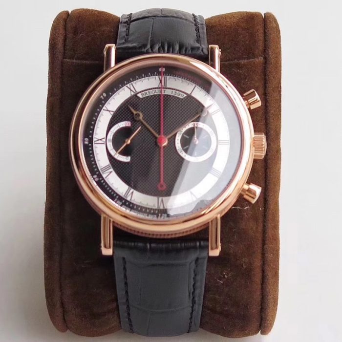 Breguet Classique Chronograph 5287 – 1:1 Grade Watch | Black Dial | Brown Leather Strap