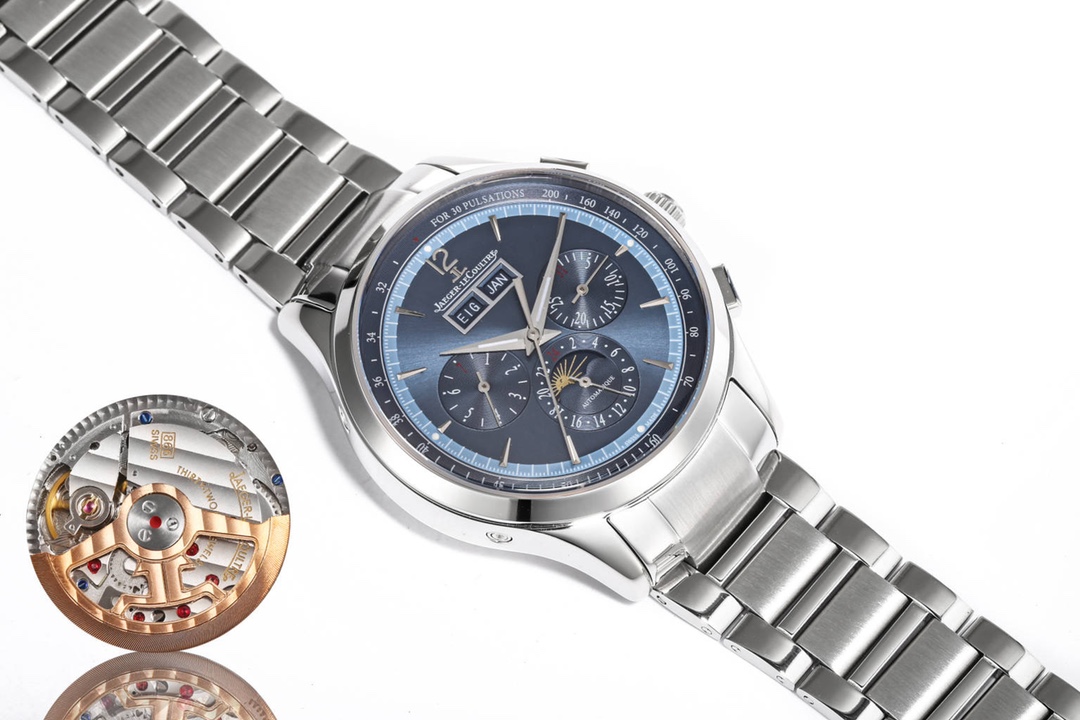 Jaeger-LeCoultre Master Control Chronograph Calendar – 1:1 Grade Watch | Blue Sunray Dial | 40mm - Image 6