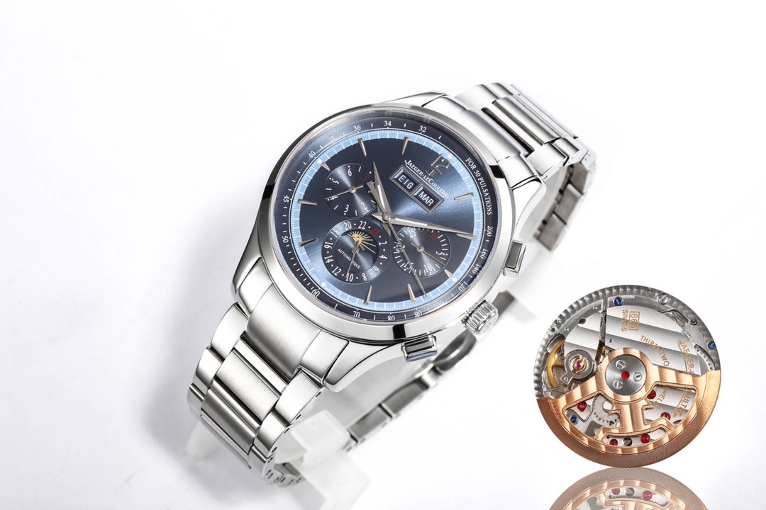 Jaeger-LeCoultre Master Control Chronograph Calendar – 1:1 Grade Watch | Blue Sunray Dial | 40mm - Image 2