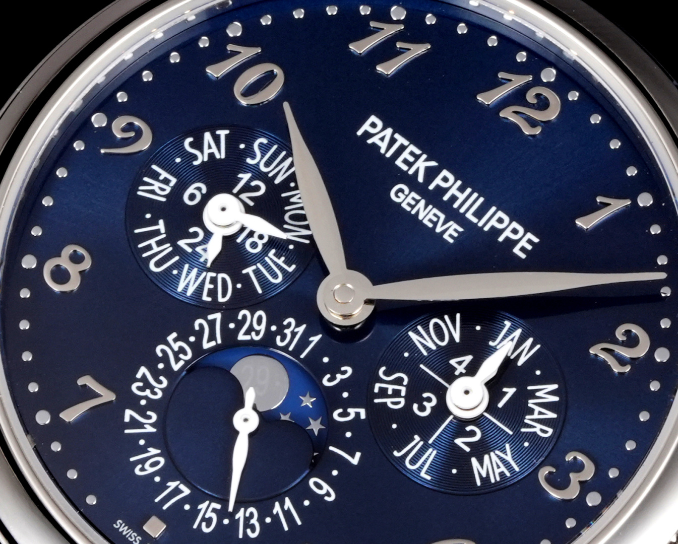 Patek Philippe Perpetual Calendar 5327G-001 – 1:1 Grade Watch | Blue Sunray Dial | Leather Strap - Image 5