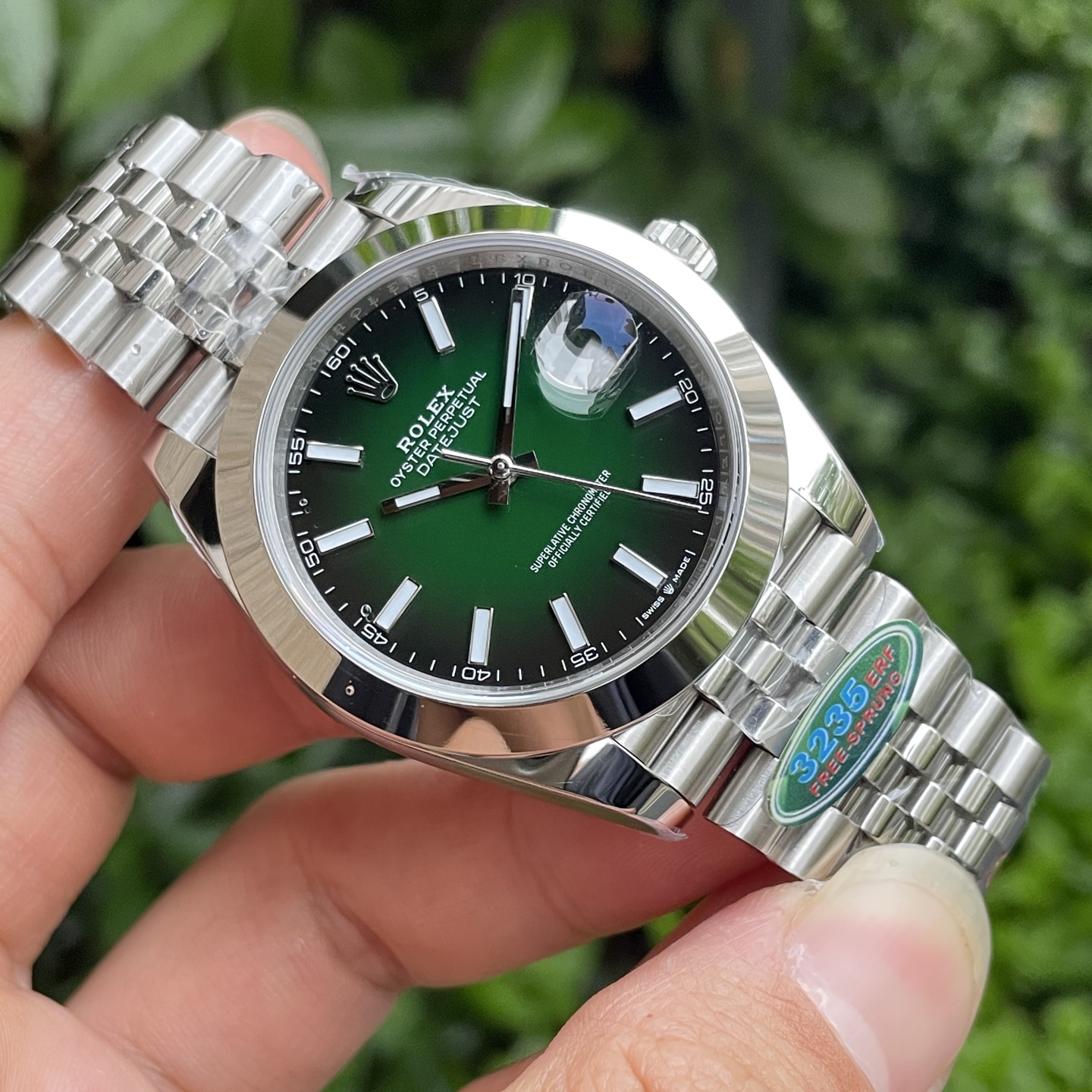 Rolex Datejust 41 126300 – 1:1 Grade Watch | Mint Green Dial | Jubilee Bracelet - Image 2
