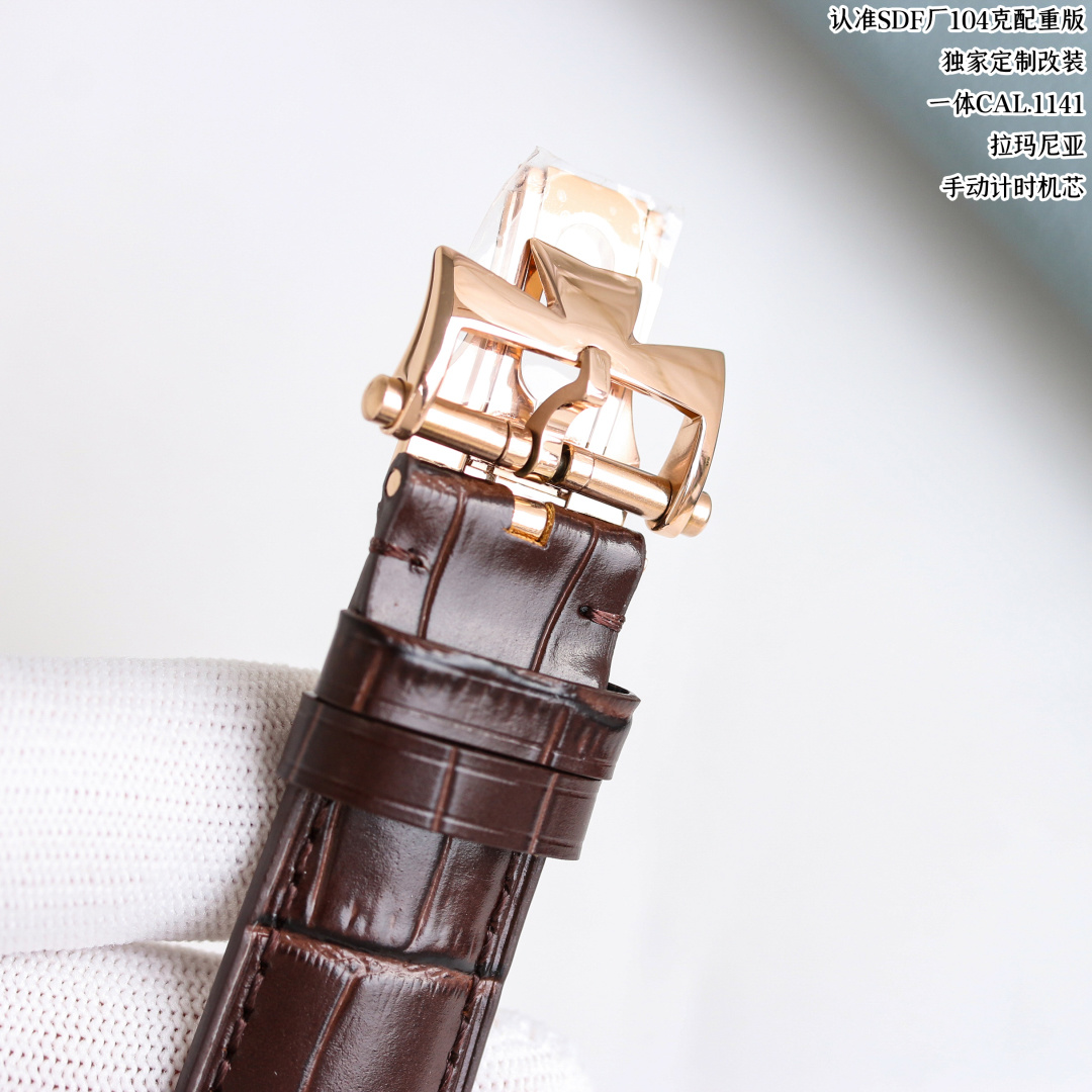 Vacheron Constantin Traditionnelle Chronograph – 1:1 Grade Watch | Silver Dial | Brown Leather Strap - Image 7