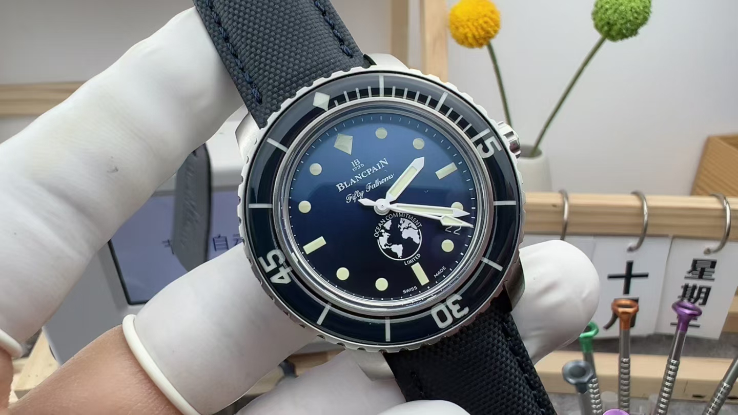 Blancpain Fifty Fathoms BOC III – 1:1 Grade Watch | Blue Dial | Blue Fabric Strap
