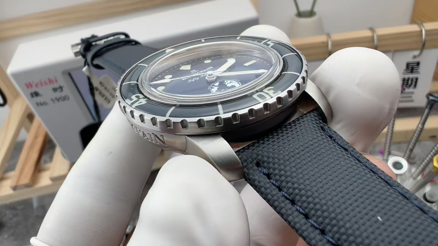 Blancpain Fifty Fathoms BOC III – 1:1 Grade Watch | Blue Dial | Blue Fabric Strap - Image 8